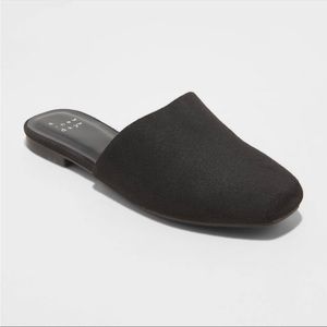 A New Day black suede slip ons shoes